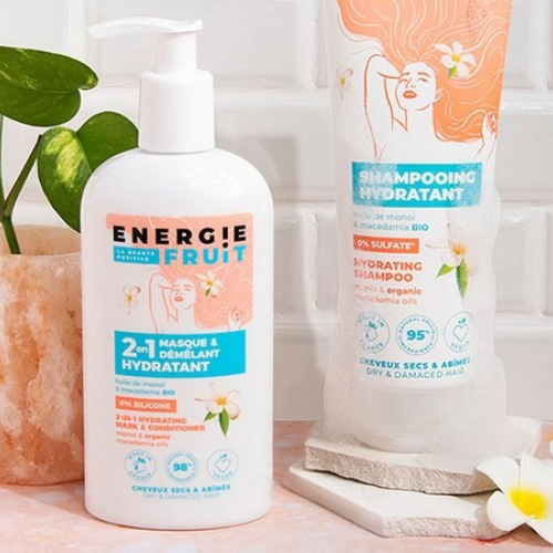 CHAMPÚ SIN SULFATOS - CABELLO DAÑADO - MONOI Y ACEITE DE MACADAMIA ORGÁNICO